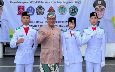 Rafka Dewandra, Wakili MAN 1 Kibarkan Merah Putih di Hardiknas Kota Sukabumi