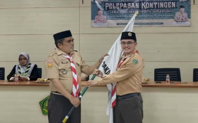 Menguatkan Moderasi Beragama: Ka Mabigus MAN 1 Kota Sukabumi Hadiri Pelepasan Kontingen Kemah Harmoni IV