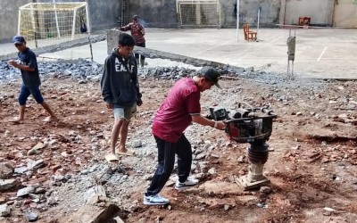 Menuju Madrasah Nyaman dan Produktif, MAN 1 Kota Sukabumi Lanjutkan Pembangunan Lapang Serbaguna