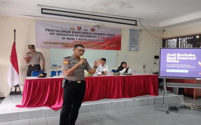 25 Peserta Didik SIP Angkatan 54 Gelar Penyuluhan Kamtibmas di MAN 1 Kota Sukabumi