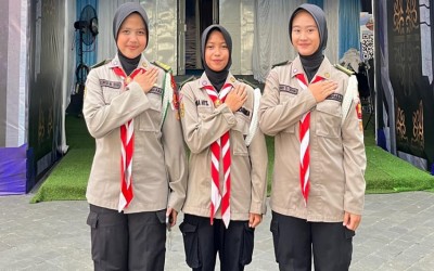 Pramuka MAN 1 Kota Sukabumi Ambil Bagian dalam Pos Terpadu Idulfitri 1447 H Bersama Polres Sukabumi Kota