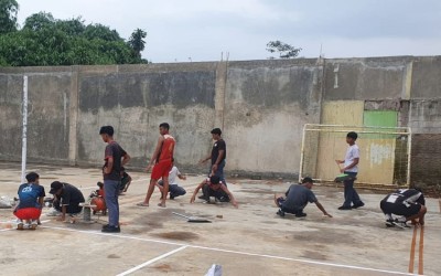 Kolaborasi dan Kepedulian, MAN 1 Kota Sukabumi Laksanakan Beautifikasi Lapangan Olahraga