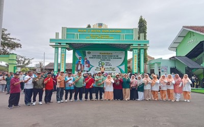 Rayakan HAB ke-80: MAN 1 Kota Sukabumi Hadiri Kick Off dan Apel Pembukaan Tingkat Kota Sukabumi