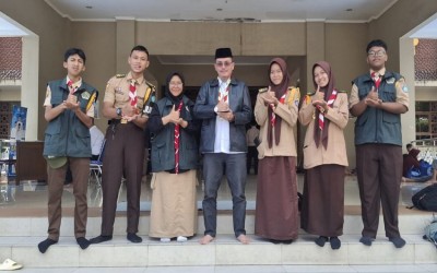 Mengabdi dengan Hati, Pramuka MAN 1 Kota Sukabumi Sambut Monitoring Kabid PD Pondren
