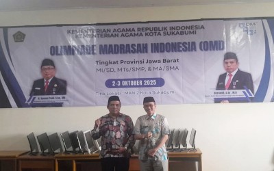 Kepala MAN 1 Kota Sukabumi Membersamai Kasi Penmad Monitoring Pelaksanaan OMI Tingkat Provinsi Jawa Barat Tahun 2025