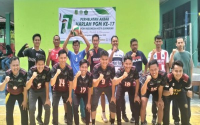 Guru MAN 1 Kota Sukabumi Raih Juara 1 Bola Voli Putera Bersama Tim PC Citamiang pada Harlah PGM Indonesia ke-17