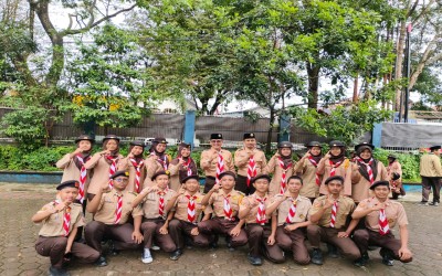 Pramuka MAN 1 Kota Sukabumi Meriahkan Upacara HUT Ke-64 Tingkat Kwartir Ranting Citamiang