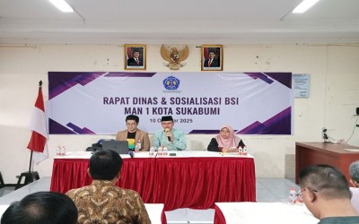 MAN 1 Kota Sukabumi Gelar Rapat Dinas Bulanan dan Sosialisasi BSI: Wujud Sinergi dalam Penguatan Layanan dan Profesionalisme Madrasah